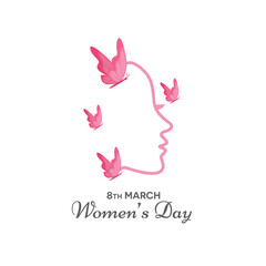 Fototapeta premium Creative Professional Trendy Women's Day Logo Design, Women's Day Logo Design in Editable Vector Format