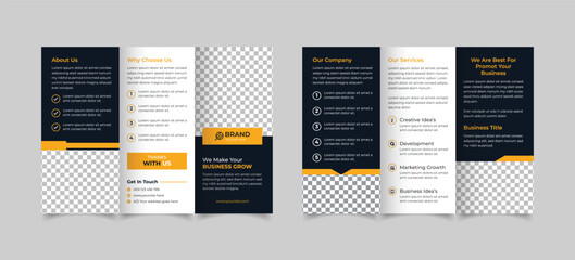 Corporate trifold brochure template design