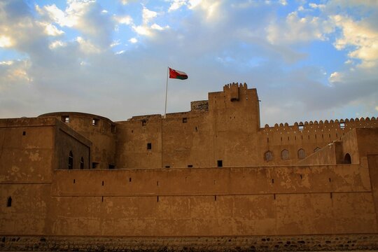 Jibreen Castle general view by noon, Oman