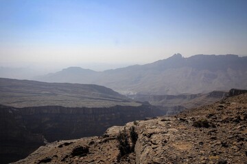 Wadi Ghul Canyon general landscape, Oman 