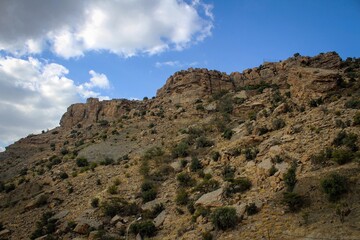 Jebel Akhdar mountain range view by morning, Oman