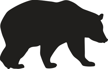 silhouette of a bear . bear silhouette vector