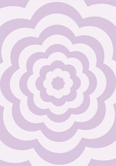 Retro Groovy Flower Striped Rainbow Background. Trendy Retro 90s Style Poster. 