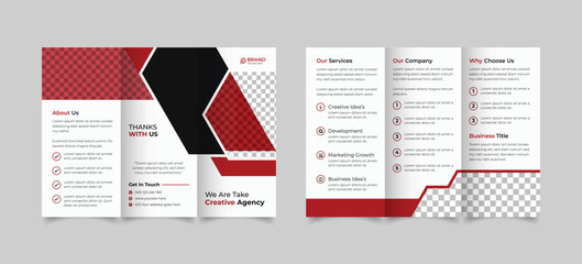 Corporate trifold brochure template design