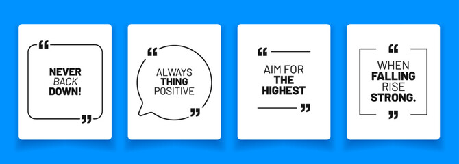 3D bubble testimonial banner, quote, infographic. Social media post template designs for quotes. Empty speech bubbles, quote bubbles and text box. Vector Illustration EPS10.