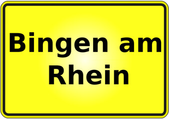 Ortseingangsschild Deutschland Stadt Bingen am Rhein