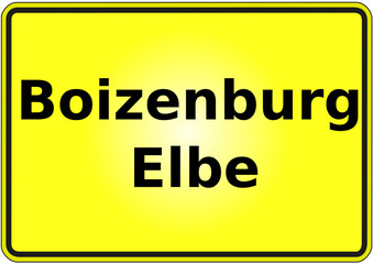Ortseingangsschild Deutschland Stadt Boizenburg - Elbe