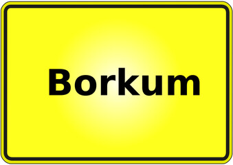 Ortseingangsschild Deutschland Stadt Borkum