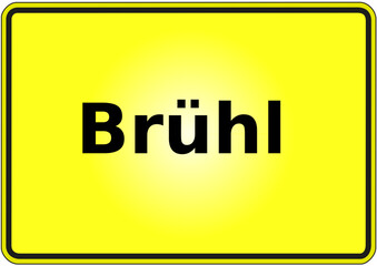 Ortseingangsschild Deutschland Stadt  Brühl
