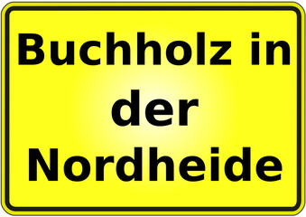 Ortseingangsschild Deutschland Stadt Buchholz in der Nordheide