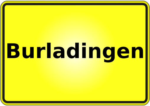 Ortseingangsschild Deutschland Stadt Burladingen