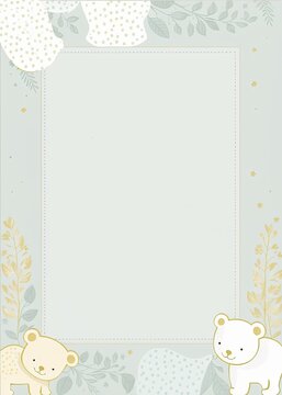 baby shower invitation, neutral tones, gender neutral, AI assisted finalized in Photoshop by me