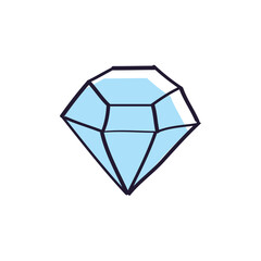 Jewelry diamond gem isolated vector illustration