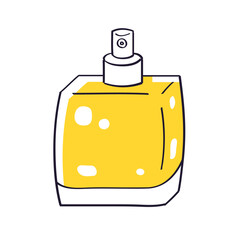 Obraz premium Perfume spray bottle or cologne isolated vector illustration
