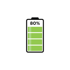 Battery Power Indicator Icon Vector