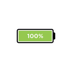Battery Power Indicator Icon Vector