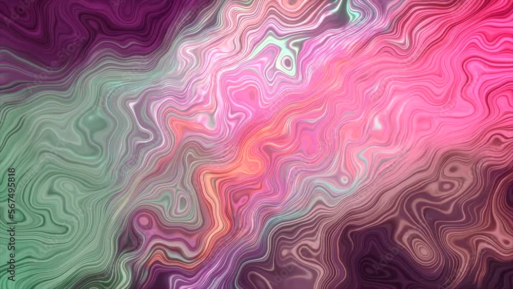 Poster bright pulsating lines with curved distortions. motion. colorful pattern with pulsating curved lines
