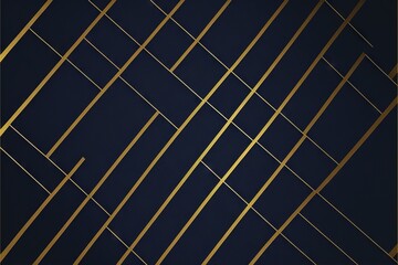  a dark blue background with gold lines and a black background with a gold stripe in the middle of the image and a black background with a gold stripe in the middle.  generative ai