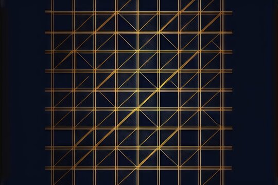  a black and gold background with a grid pattern in the middle of the image and a black background with a gold grid pattern in the middle of the image.  generative ai