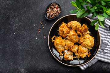 cauliflower baked cheese vegetable meal food snack on the table copy space food background rustic top view