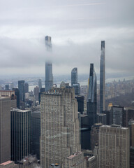 Fototapeta na wymiar New York, NY, USA - January, 2023: New York Sky Line, view from the top of a building