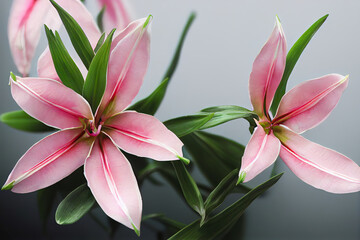 Fototapeta premium Alstromeria Flowers, Illustration, Generative AI