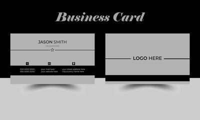 Creative and clean business card template  |  Modern Business Card Template | Business Card Layout with Geometric Elements | 