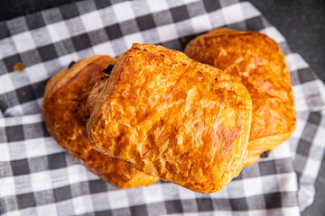 buns puff fresh bun bakery chocolate filling meal food snack on the table copy space food background rustic top view