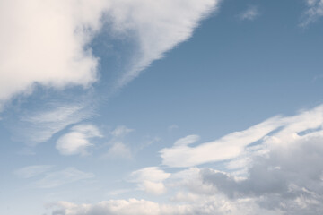 Fototapeta na wymiar Clouds in the blue sky. Cloudscape background