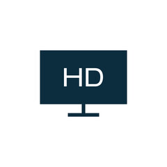 Television Screen Icon Vector Template