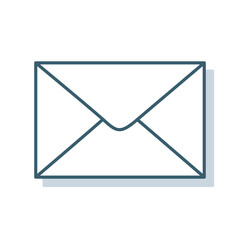 Icon of mail envelope. Vector Illustration