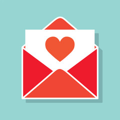 Icon of mail envelope. Vector Illustration