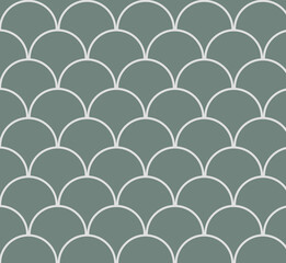 White and gray tile lines, seamless fish scale lines, wave lines on background. Beautiful  pattern design for decorating, wallpaper, wrapping paper, fabric, backdrop and etc.