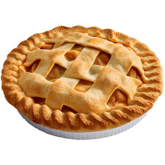 apple pie on a transparent background, american pie, png - obrazy, fototapety, plakaty