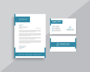 business card and letterhead stationery template