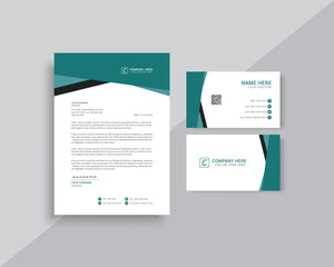 business card and letterhead stationery template
