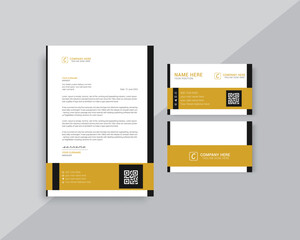 business card and letterhead stationery template