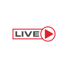 Live Streaming Sign Vector Template