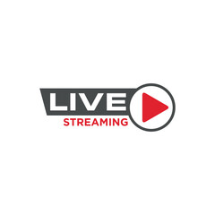 Live Streaming Sign Vector Template