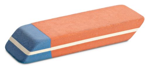 Dual Eraser isolated for Pen ink and pencil erasing