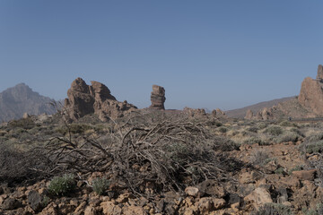 Roque cinchado en el Parque Nacional del Teide