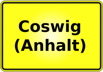 Stadteingangsschild Deutschland Stadt Coswig (Anhalt)