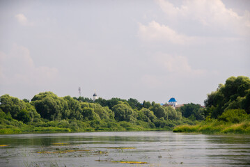 Ugra river in summer