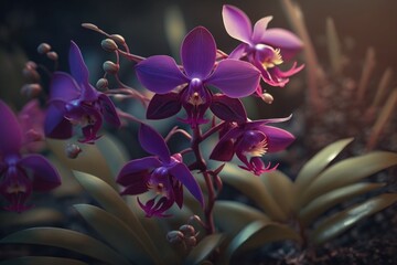 Obraz na płótnie Canvas Orchid. Illustration. Created with Generative AI