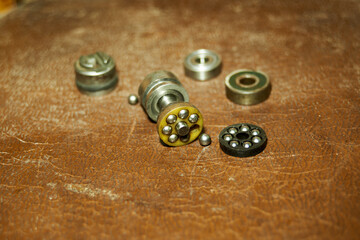 Different types of bearings on the table