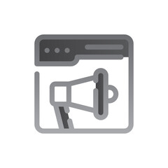 Fototapeta premium advertising two tone gradient icon