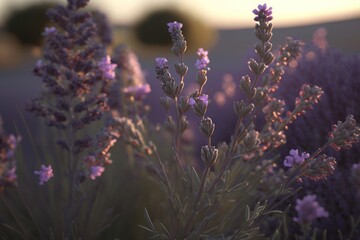 Obraz premium Lavender. Illustration. Created with Generative AI