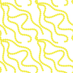 Yellow cartoon necklace - seamless pattern