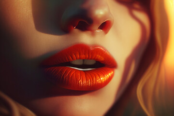 Bouche sensuel - ia g&eacute;n&eacute;rative