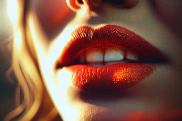 Bouche sensuel - ia g&eacute;n&eacute;rative